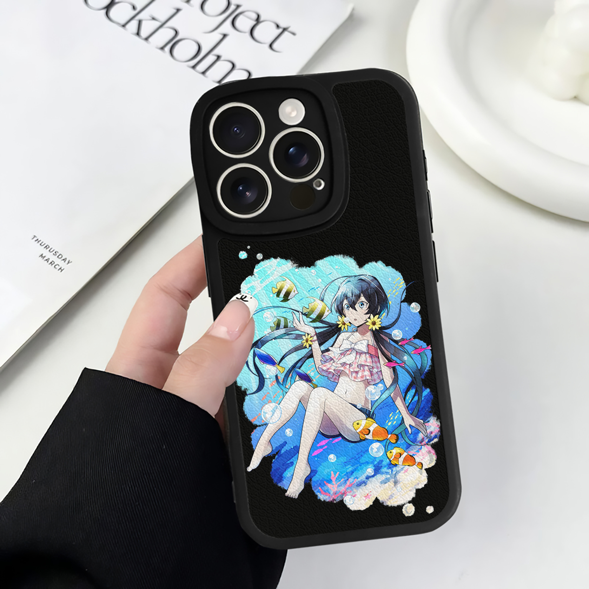（画像用） 文豪ストレイドッグス Bungo Stray Dogs 【iPhone 16シリーズ対応】シリコンスマホケース（レザー調） 材質：シリコン